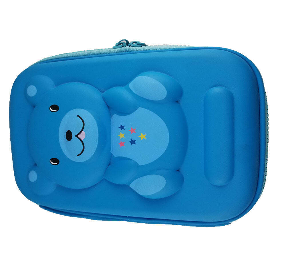 Pencil Case  3d bear blue  ,gift for girl Anti-Shock