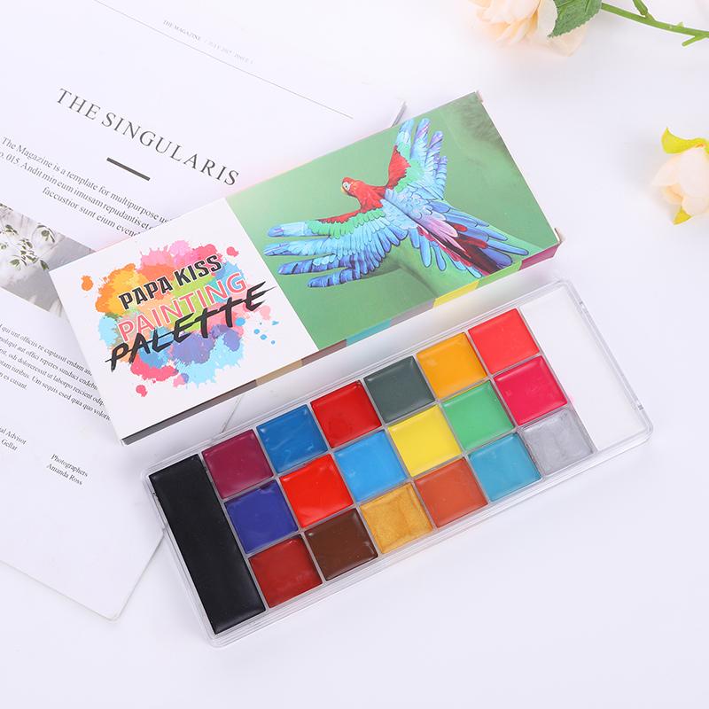 paint water painting 20 color set, Glow  body painting, make up color case,