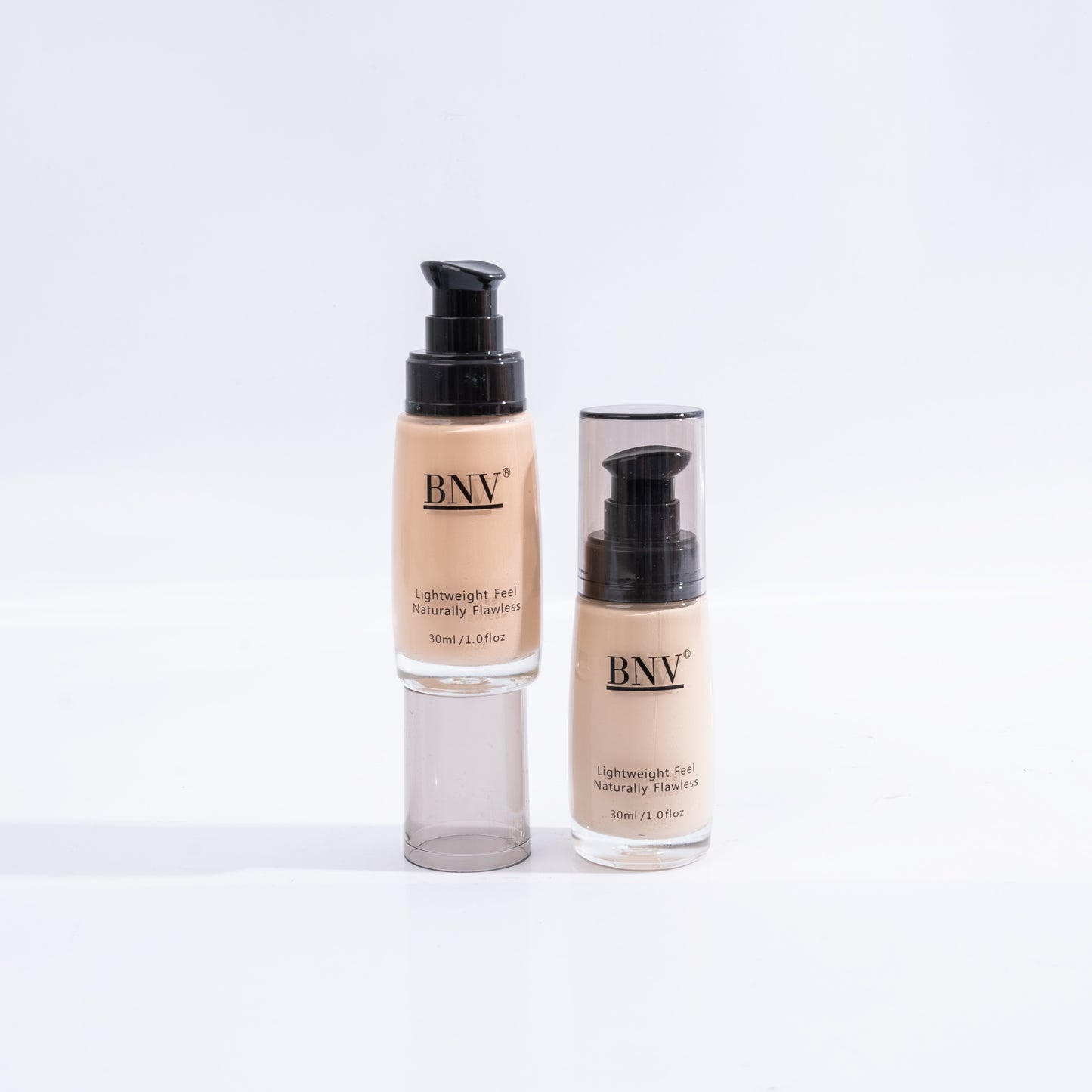 BNV Flawless Finish Foundation with 5 colors, Lightweight & Medium Coverage, Semi-Matte Finish, Light I