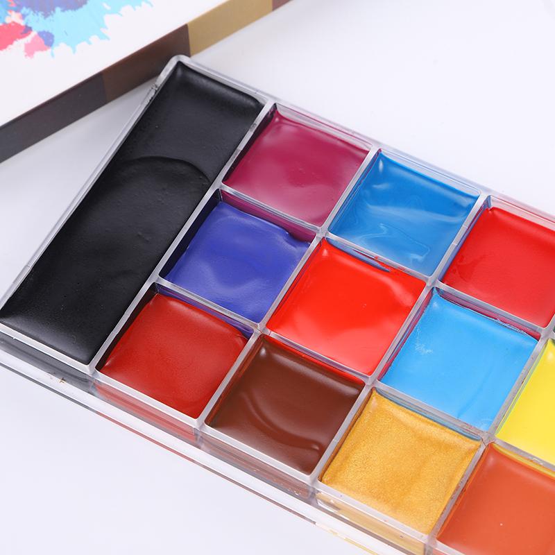 paint water painting 20 color set, Glow  body painting, make up color case,